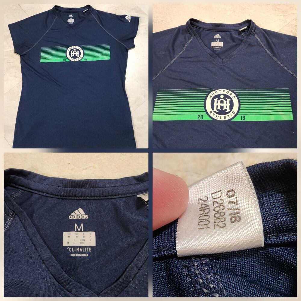 Hartford Athletic USL Womens M Medium Adidas 2019 Inaugural Soccer Jersey Shirt